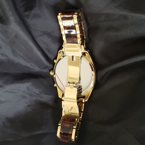 Michael Kors Clarkson Chronograph Champagne Tortoise Shell Watch*NWOT* - Picture 3 of 7
